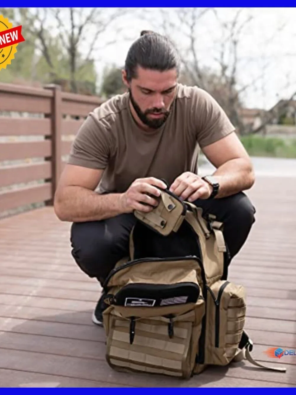 Military Style Diaper Backpack with Insulated Pockets and Wipes Dispenser